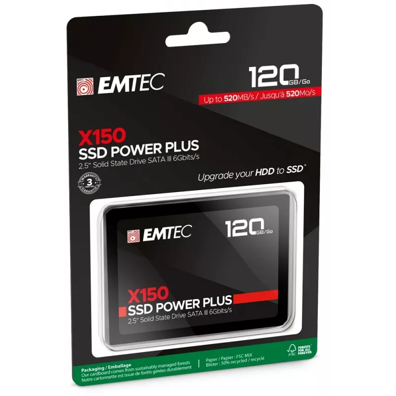 Unidad SSD Emtec X150 Power Plus 120 GB 2,5