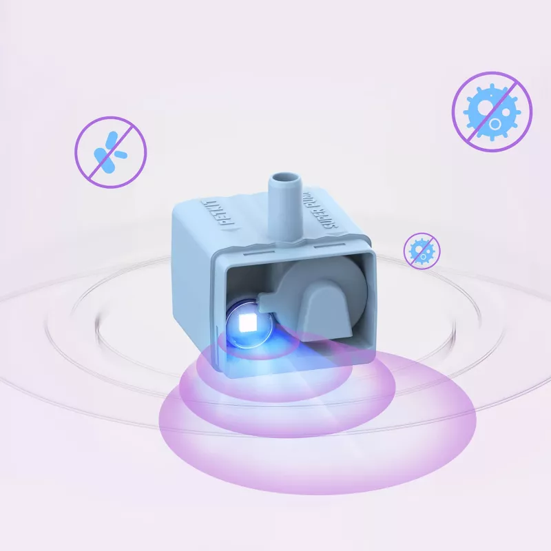 Fuente de agua PETKIT P4113 UVC azul – fuente de agua inalámbrica PETKIT con esterilización UVC