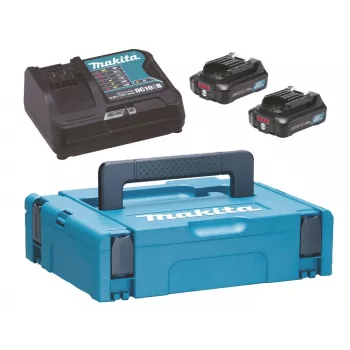 SET DE FUENTE DE ALIMENTACIÓN MAKITA 12V 2x2,0Ah (BL1021Bx2+DC10SB) MAKPAC