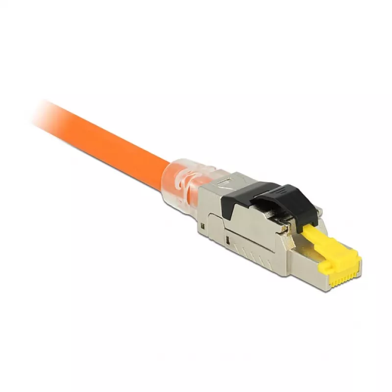 Conector de cable RJ45 DeLOCK 86485 negro plateado transparente amarillo