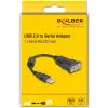 Adaptador DeLOCK USB 2.0 Type-A a serie RS-232 D-Sub 9 pines conector macho 0,25 m