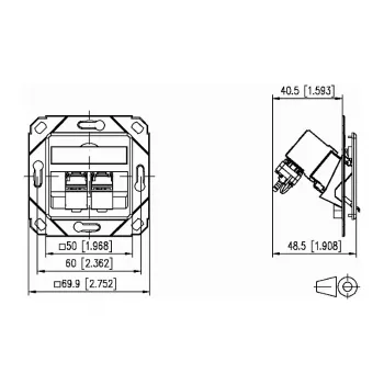 METZ CONNECT 130B12D21102-E - RJ-45 - 6a - -40 - 70 °C - Blanco - Acrilonitrilo butadieno estireno (ABS) - Zinc - GHMT - CE