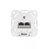 Toma de datos CAT.6A, superficie, apantallada, 2x RJ-45 LSA (blanco, 5 unidades, clase E)
