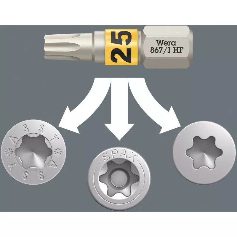 Wera 05057436001 Bit-Check 30 Wood TORX HF 1 set de puntas