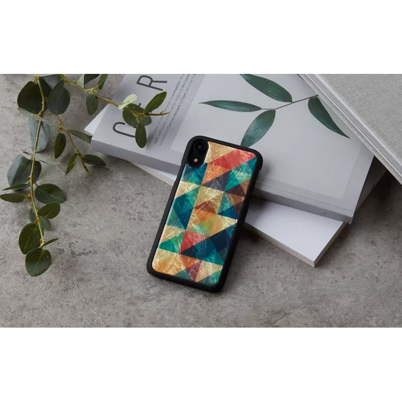 Funda para smartphone iKins para iPhone XR — funda protectora Mosaic negra