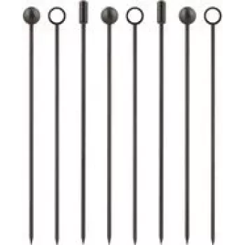 Palillos de fiesta Lurch 240779, set de 9, gris humo — palillos de fiesta reutilizables