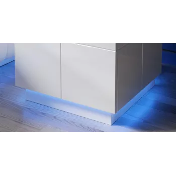 Mesita de noche Cama REJA azul claro