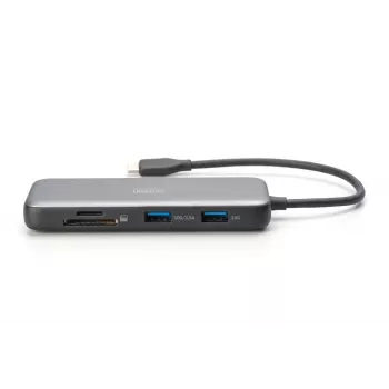 Estación de acoplamiento USB-C Digitus DA-70915 8 en 1 100W Power Delivery