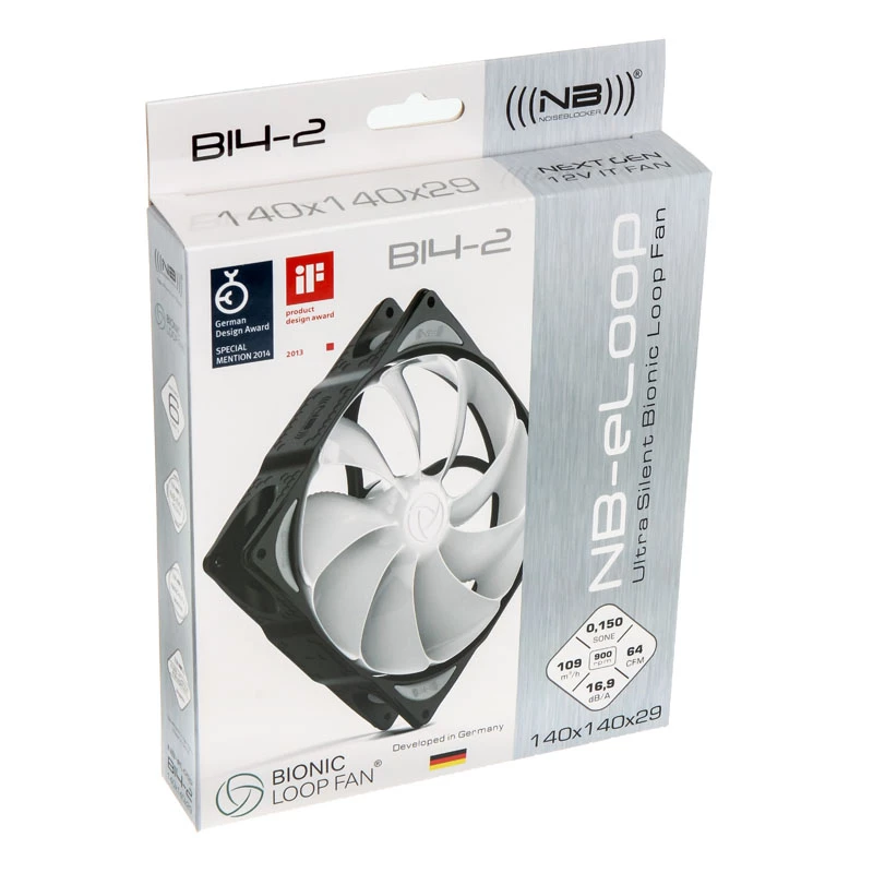 Ventilador NoiseBlocker B14-2 140 mm 900 rpm, modelo ITR-B14-2