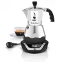 Cafetera moka eléctrica BIALETTI 3 tazas Moka Timer, pantalla LED programable, carcasa de aluminio, depósito de jarra
