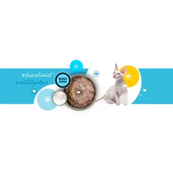 Comida húmeda para gatos 3coty Pato 180 g – comida húmeda completa sin cereales en lata para gatos adultos, proteína 15 %, grasa 10 %, humedad 72,8 %