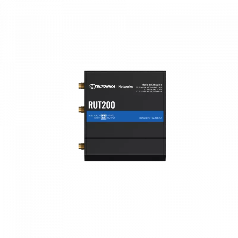 Teltonika Router LTE Cat 4 | RUT200 | 802.11n | 10/100 Mbit/s | Conectores Ethernet LAN (RJ-45) 2 | Compatibilidad con Mesh No | MU-MiMO No | Sin banda ancha móvil