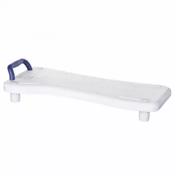 Asiento de bañera ActionMed LW300AM con asa de sujeción – ayuda blanca para la bañera, resistente a la humedad, orificio para colgar
