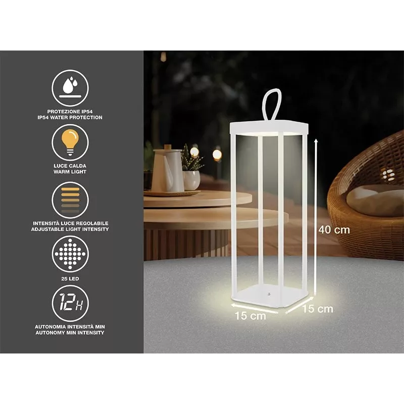 Linterna recargable Beper P207ILI101 — linterna LED portátil blanca, a pilas