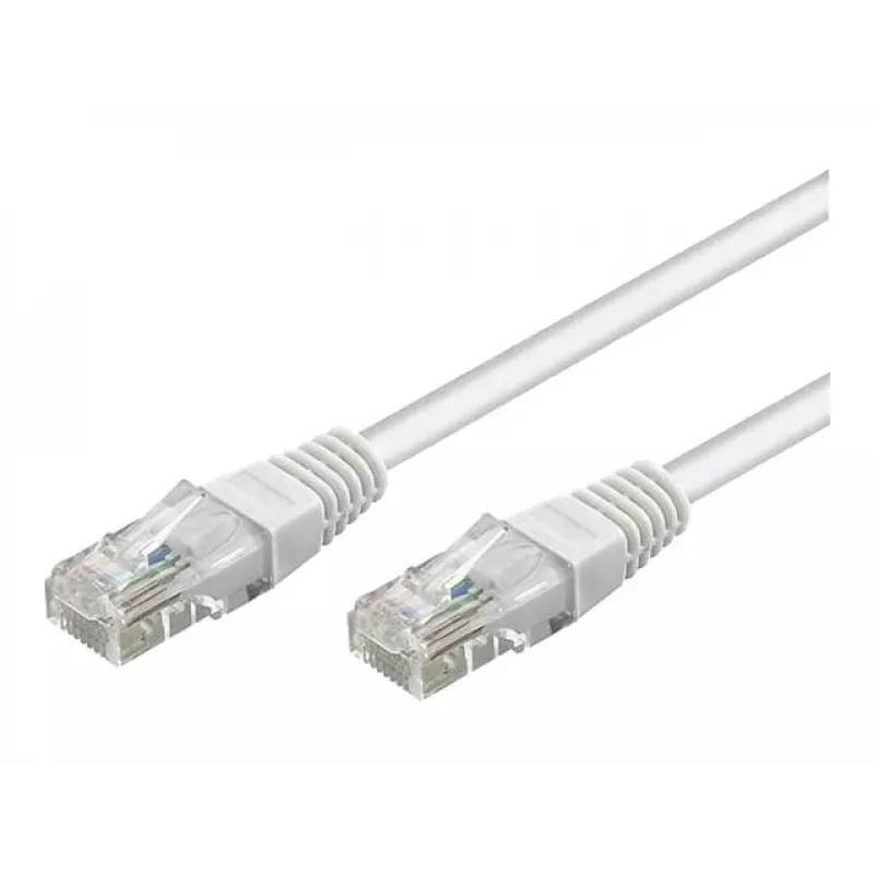 Cable de parcheo Wentronic Goobay CAT 5e, U/UTP, Blanco, 3 m - mezcla de cobre CCA (68506)