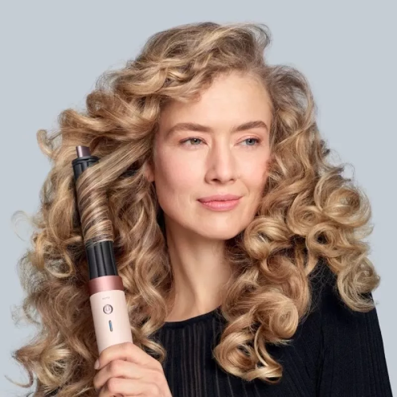 Airwrap Co-anda2x Straight + Wavy, multistyler crema/oro rosa, Bluetooth, 1.700 vatios (embalaje dañado)