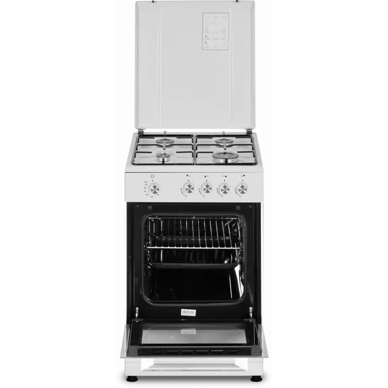 Cocina Simfer 4401SGRBB tipo de placa gas tipo de horno gas blanco ancho 50 cm 49 L profundidad 55 cm