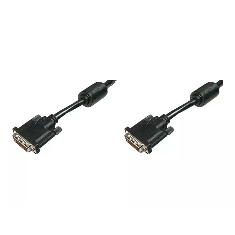 Cable de monitor ASSMANN DVI 2 m Dual Link M/M 2 núcleos de ferrita cable de conexión K8 bulk 24+1 (AK-320101-020-S)