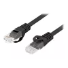 Cable de parcheo Cat.6 UTP LSZH CU 1 m negro probado Fluke