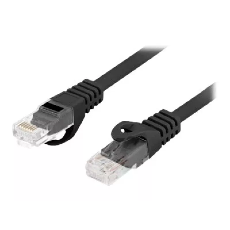 Cable de parcheo Cat.6 UTP LSZH CU 1 m negro probado Fluke