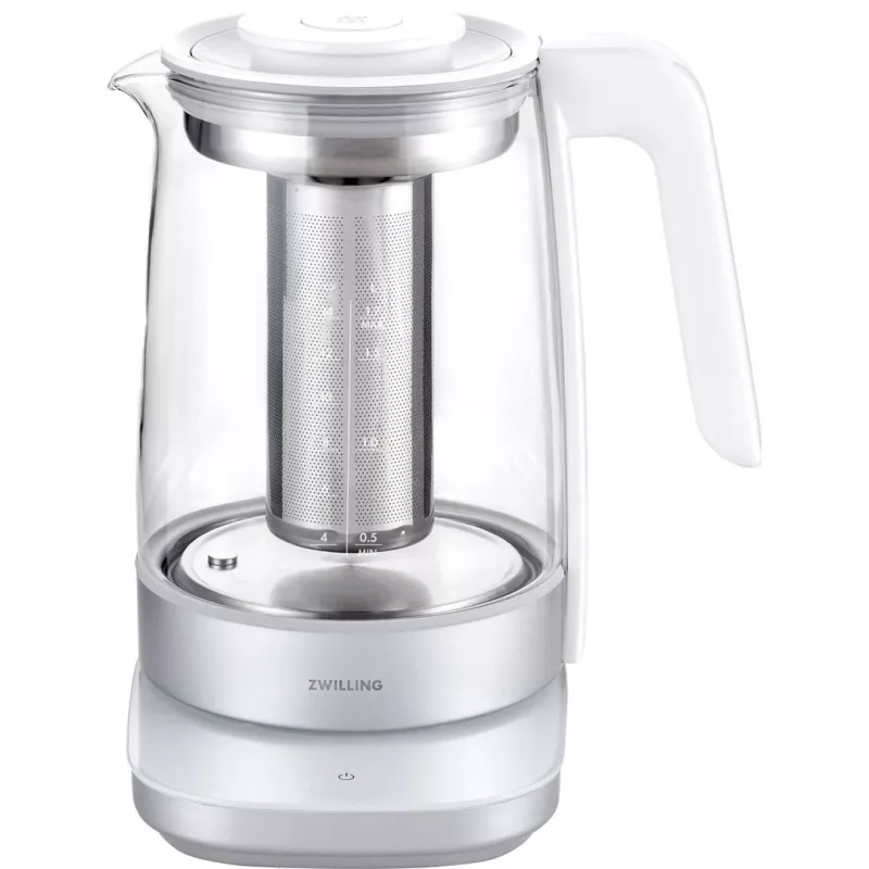 Hervidor eléctrico ZWILLING 1,7 l 1850 W, carcasa de cristal, blanco