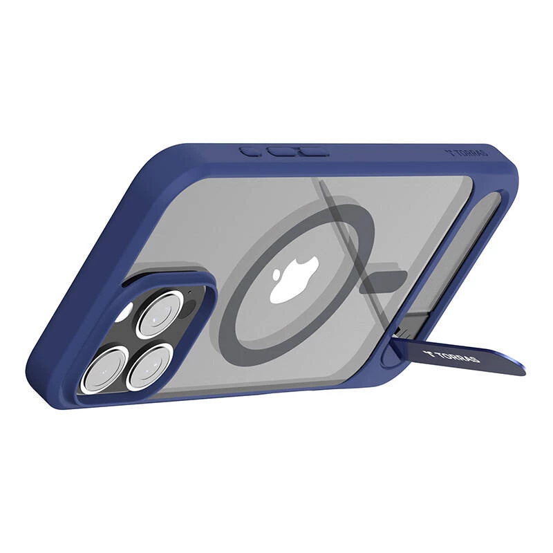 Funda Torras Pstand Series para iPhone 16 Pro — Azul, delgada, funda protectora ligera