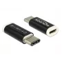 Delock - adaptador USB - 24 pines USB-C (macho) a Micro-USB Type-B (hembra) - USB 3.1 - negro (65678)