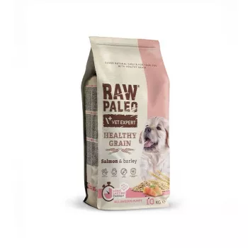 Pienso para perros VETEXPERT Raw Paleo Healthy Grain Puppy salmón y cebada 10 kg, proteína 29 % grasa 17 % humedad 9 %