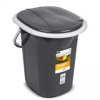 Cubo de inodoro portátil GreenBlue GB320AG — modelo turístico ligero, contenedor de residuos portátil compacto
