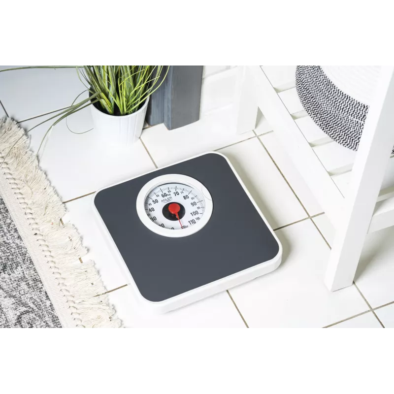 Báscula de baño mecánica Adler AD 8178 – máx. 120 kg, precisión 1 kg, negra