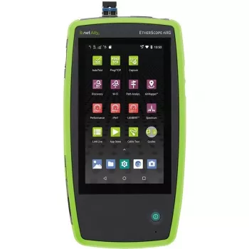 Comprobador de redes Fluke Networks EtherScope nXG EXG-300 – Wi‑Fi tribanda (2,4/5/6 GHz), RJ-45, USB-A/C, alimentado por batería, LCD de 5 pulgadas