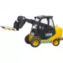 Carretilla elevadora BRUDER JCB Teletruk de juguete — ABS, edad recomendada 3+, negra y amarilla