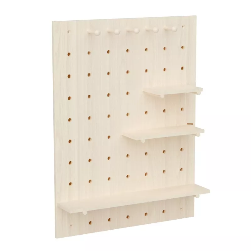 Organizador de cables MACLEAN MC-131 WD tablero de madera para montaje en mesa y pared, carga máx. 20 kg
