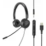 Headset para PC Renkforce RF-HS-360 USB estéreo on ear negro (RF-4737358)