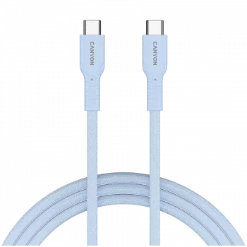 CANYON Cable OnWire 60CL C-C 60W COLOR trenzado 1m azul claro