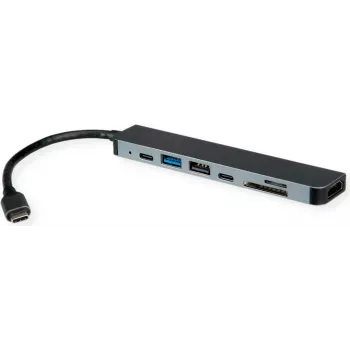 Dock para portátil ROLINE 12021122 USB 3.2 Gen 1 Type-C gris
