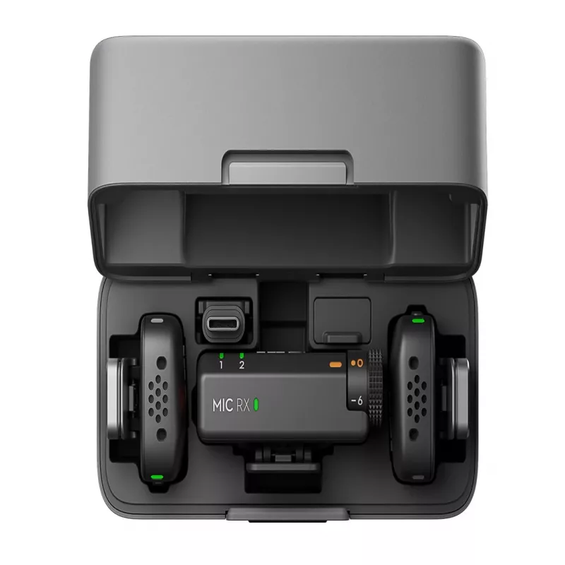DJI Mic Mini (2 TX + 1 RX + estuche de carga) kit de micrófono inalámbrico - gris oscuro