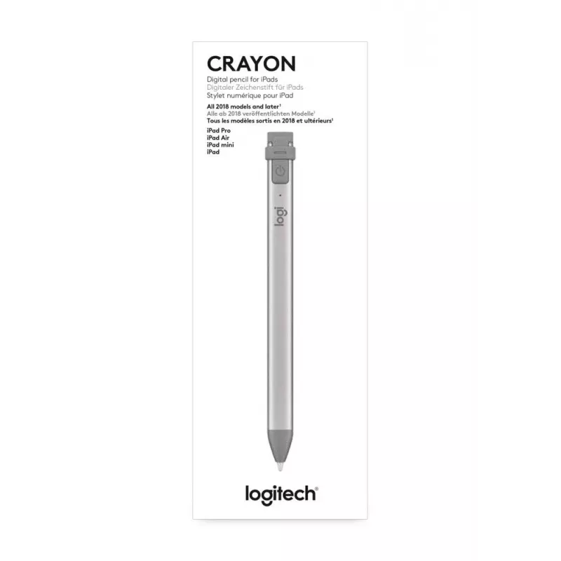 Logitech Crayon - lápiz digital para Apple iPad - Lightning - gris