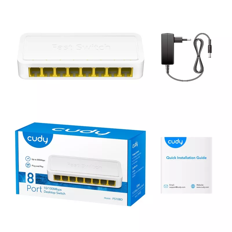 Switch de red Cudy FS108D Fast Ethernet 10/100