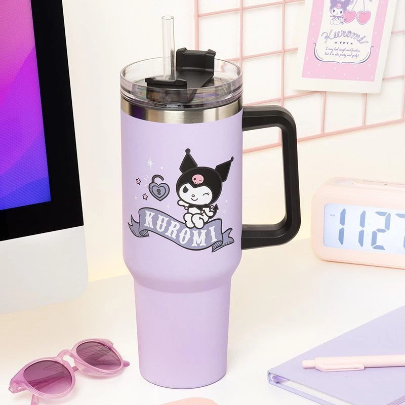 Vaso isotérmico Paladone Hello Kitty Kuromi 900 ml con pajita