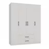 Armario ropero Topeshop ROMANA 160 BIEL KPLB 11 baldas 4 puertas blanco