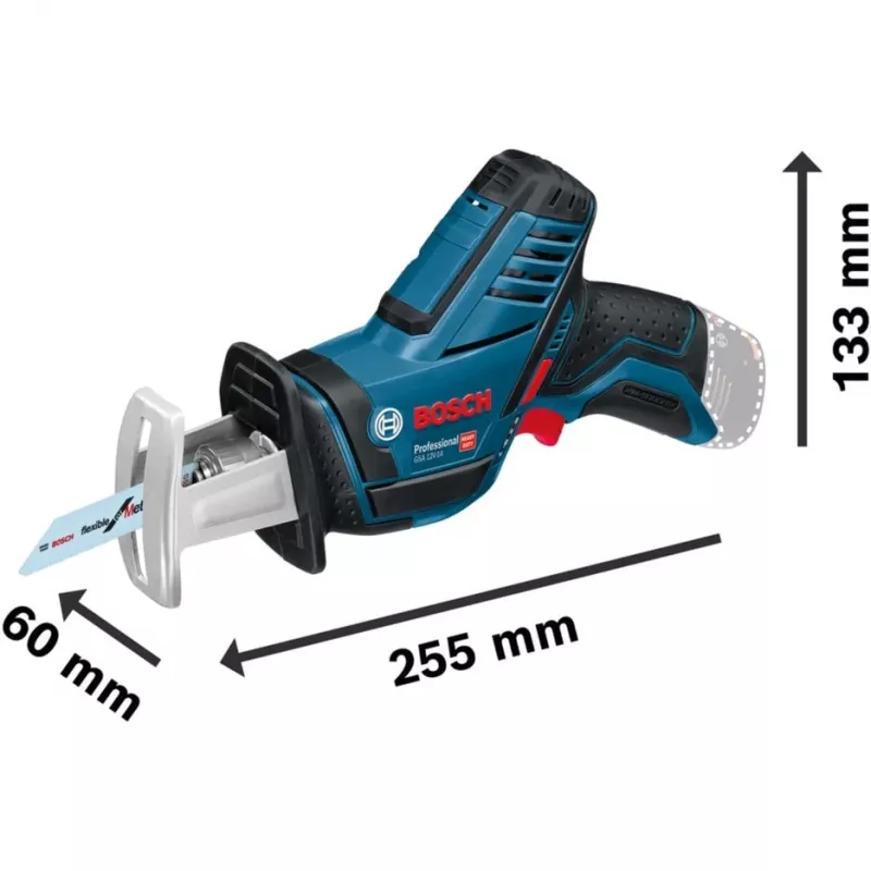 Bosch GSA 12V-14 Professional sierra de sable a batería, 12 V, sin batería, azul/negro