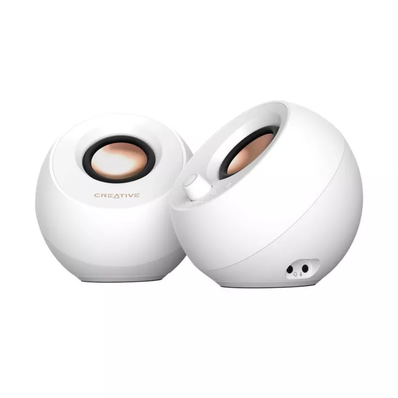 Creative Labs Pebble Pro blanco jack USB-A/C Bluetooth amplificador digital - altavoces - Bluetooth 5 (51MF1710AA003)