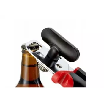 Abridor de tapas Tefal K20705, diseño ergonómico, mango antideslizante, negro, 464 g, apto para lavavajillas