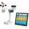 Bresser 7003220 Weather Center 7-in-1 Solar 6-Day 4cast Pro SF estación meteorológica digital, LCD, negra