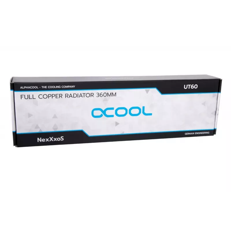 Alphacool NexXxoS UT60 14390 radiador Dual-Flow de cobre completo, 360 mm, negro