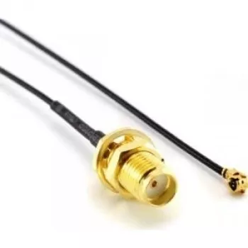 ALLNET ANT-PIG-UFL-SMAF-30 cable coaxial 0,3 m y FL SMA negro - dorado (ANT-PIG-UFL-SMAF-30)