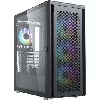 Caja PC Silentware Air 100 negra — caja mid-tower compatible con ATX, negra