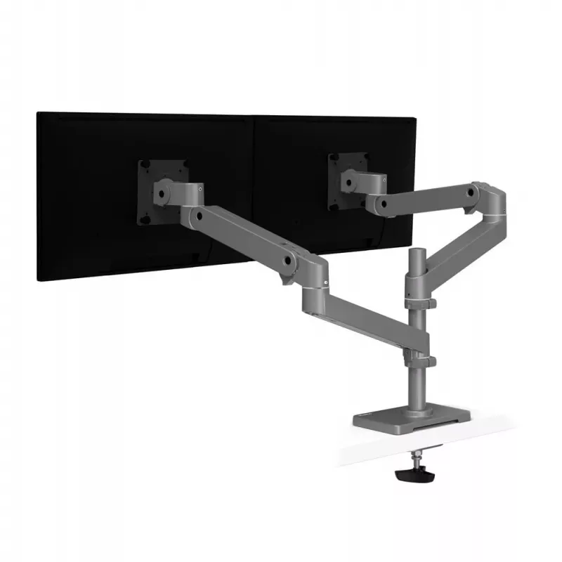 Ergotron LX Pro - kit de montaje (doble brazo) - para 2 pantallas LCD - montaje en placa perforada - aluminio - gris oscuro - tamaño de pantalla: hasta 61 cm (hasta 24