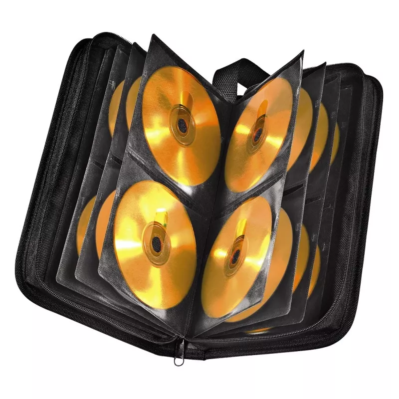Funda de nailon Hama 104 CDs, 104 discos, negro, nailon